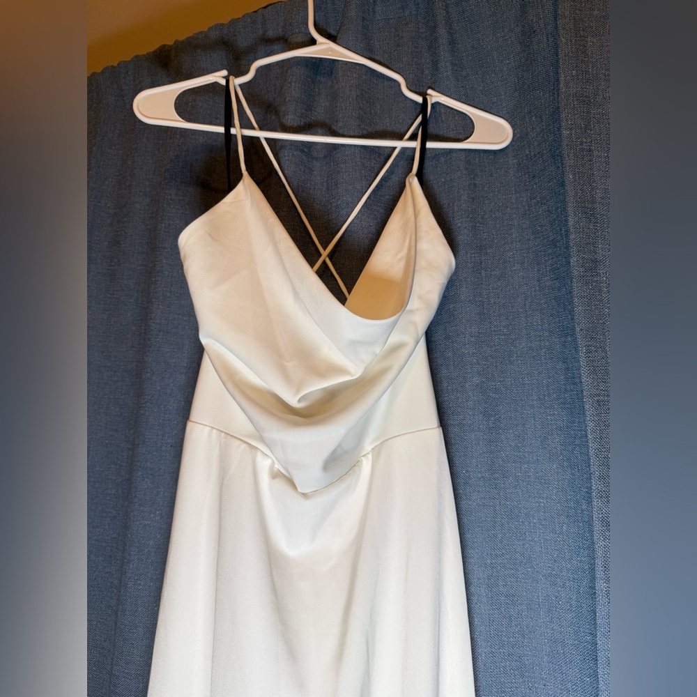 Cowl Neck Wedding Dress